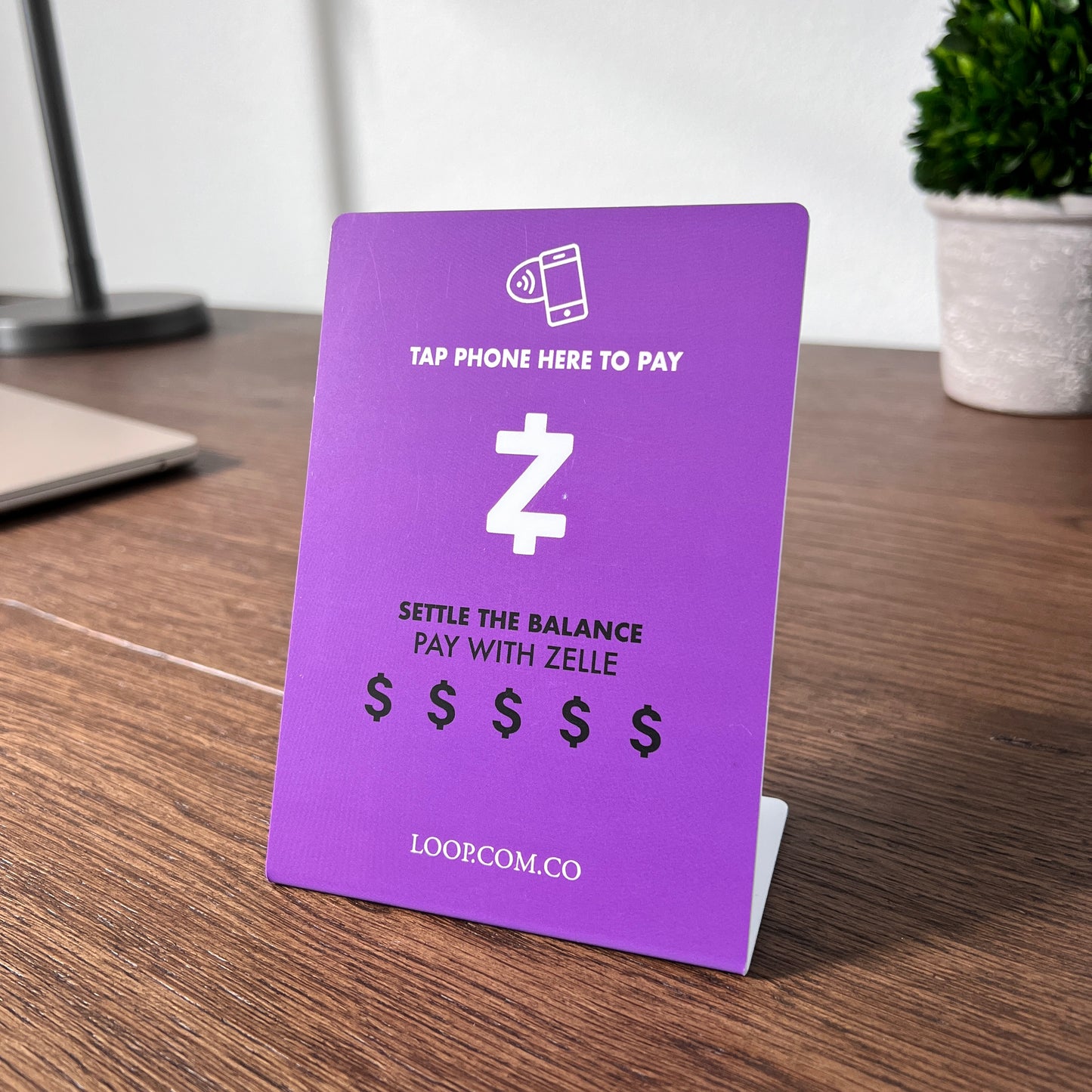 Loop Zelle Pay Stand